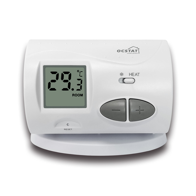 Riseem 868Mhz White Electronic Large Button Digital Home Thermostat For Underfloor Heating