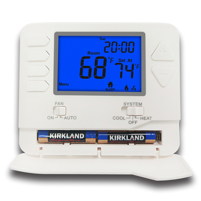 Riseem 2 Heat / 2 Cool 24V HVAC Programmable Room Thermostat For Heating And Cooling System