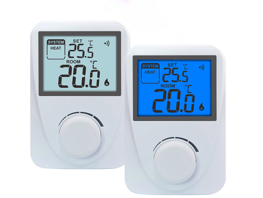 Riseem White Color ABS RF Wireless Digital Room Thermostat Controller Non - Programmable