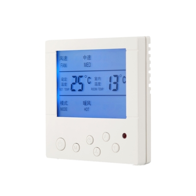 Wall - Mounted Digital LCD Display 230V FCU Thermostat For Office Save Energy