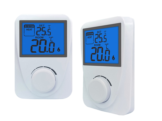 Riseem White Color Omron Relay Digital Non-programmable Room Thermostat For Heating Systems