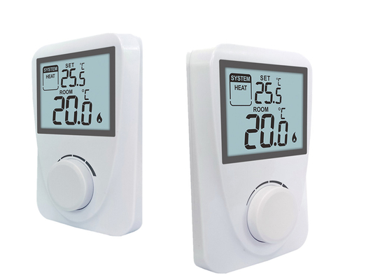 Riseem White Color Omron Relay Digital Non-programmable Room Thermostat For Heating Systems