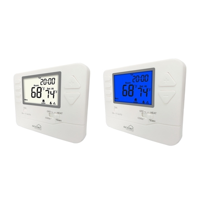 White Color Household Multi Stage Heat Pump Thermostat With CE  RoHS Standard