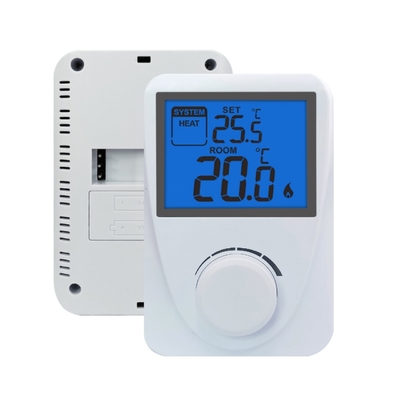 ABS Material Wired Digital White Thermostat For Heating And Cooling  CE RoHS