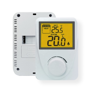 ABS Material Wired Digital White Thermostat For Heating And Cooling  CE RoHS