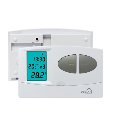 Water Heating Electronic Wired Room Thermostat With Push Button