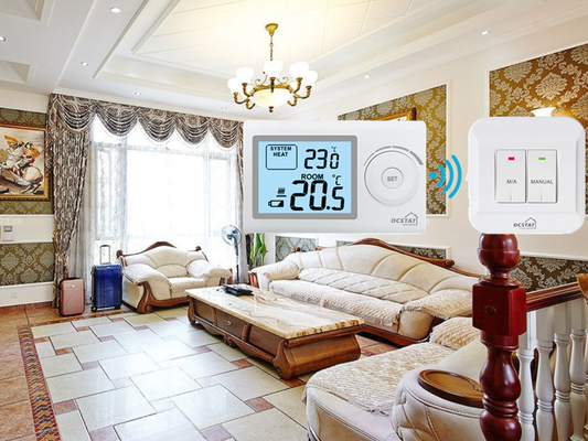 Riseem Heating And Cooling Non - Programmable RF Room Thermostat With 2*AAA Size Battery