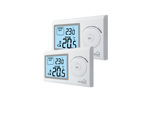 Riseem White Gas Boiler Radiant Non-programmable Temperature Heating Room Thermostat For Indoor
