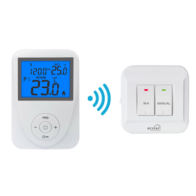 Electronic Radio Frequency Digital Room Thermostat for Boiler White CE