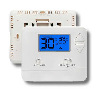 Standard White 24V Non Programmable Thermostat For Air Conditioning