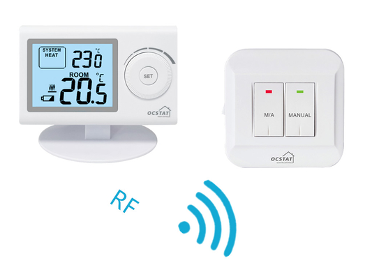Riseem ABS 230V Smart Digital RF Non-programmable Room Thermostat For Floor Heating One Year Warranty