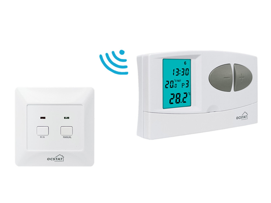 Riseem EL Back Light Weekly Programmable RF Room Thermostat For Underfloor Heating