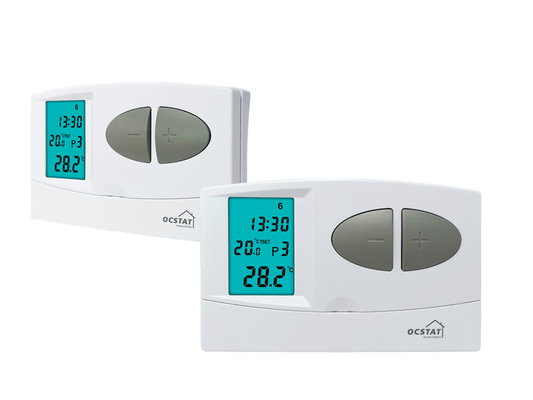 Riseem EL Back Light Weekly Programmable RF Room Thermostat For Underfloor Heating
