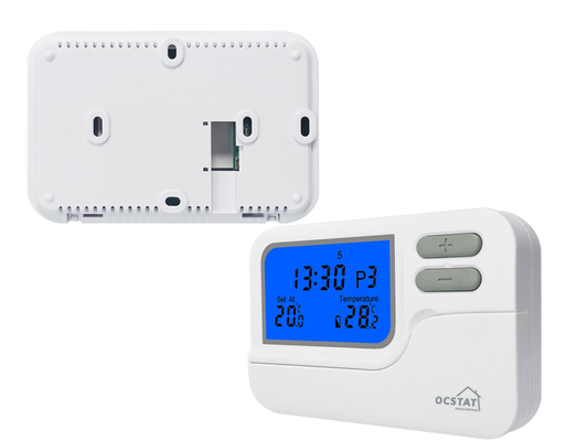 Riseem White ABS 868Mhz RF Room Wireless Programmable Thermostat Digital Heating And Cooling OEM