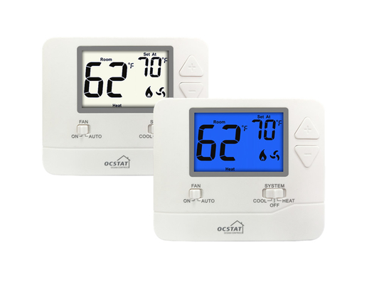 Riseem Home Wiring 24v Digital DC HVAC Non-programmable Thermostat For Air Conditioning