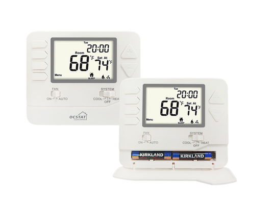Riseem 1 Heat / 1 Cool 24V Programmable AC Home Thermostat With HVAC System