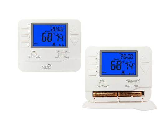 Riseem Weekly Programmable 0.5°C Accuracy HVAC System Heat Pump Thermostat 24V