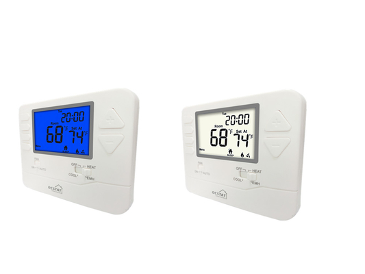 Riseem Weekly Programmable 0.5°C Accuracy HVAC System Heat Pump Thermostat 24V