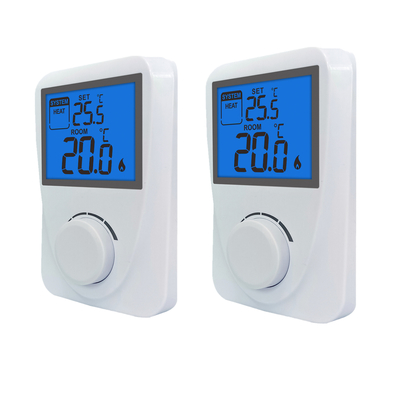 Riseem 230V LCD Display Omron Relay Wired Room Non-programmable Thermostat For Boilers