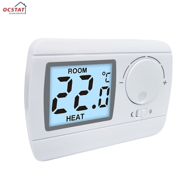 Riseem 230V LCD ABS HVAC System Thermostat 1 Deg Accuracy For Household Gas Boilers