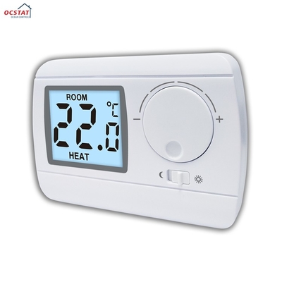 Riseem 230V LCD ABS HVAC System Thermostat 1 Deg Accuracy For Household Gas Boilers