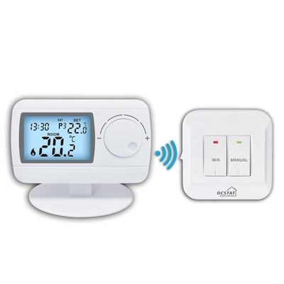 230V ABS Wireless Gas Boiler Room Thermostat NTC Sensor For Floor Heating