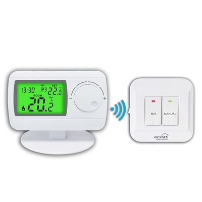 Riseem 50Hz Digital RF Wireless Gas Boiler Home Thermostat 0.5 Degree For HVAC System
