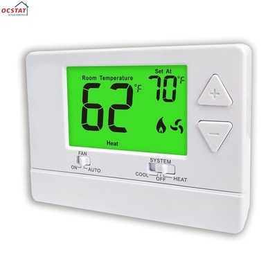 Riseem 24V White ABS PC Air Conditioner Battery Non-programmable Best Home Thermostats For Room HVAC System