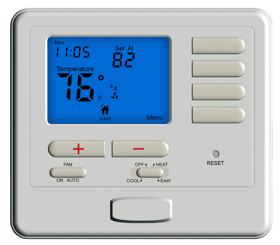 2 Heat 2 Cool Digital Room Thermostat For Heat Pump With Auxiliary Heat