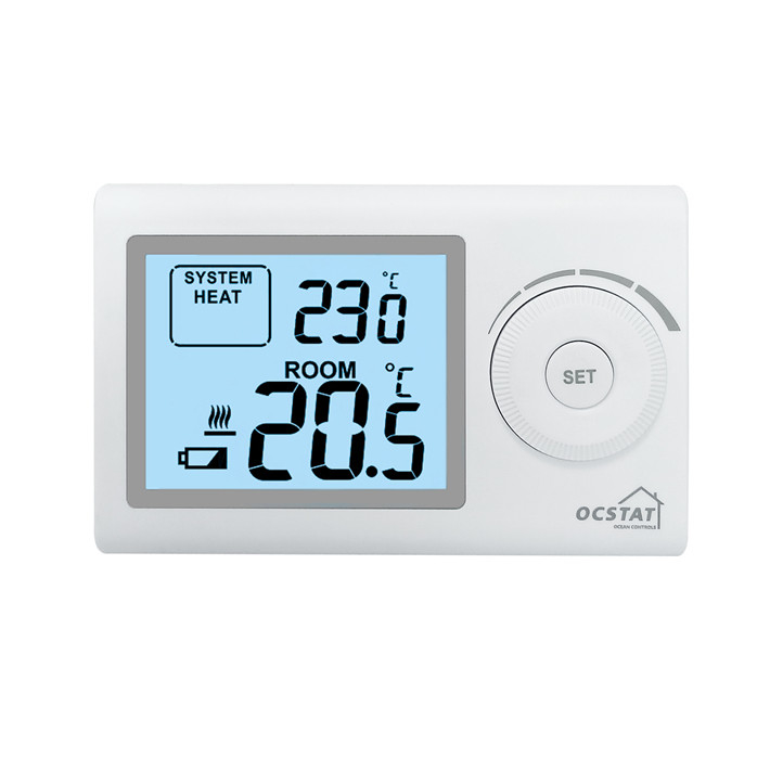 Riseem White Gas Boiler Radiant Non-programmable Temperature Heating Room Thermostat For Indoor