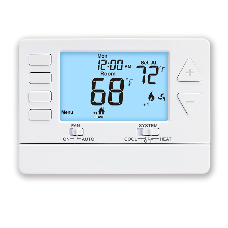 Riseem Multi Stage 24V Programmable Air Conditioner Thermostat for Home 2 Heat 2 Cool