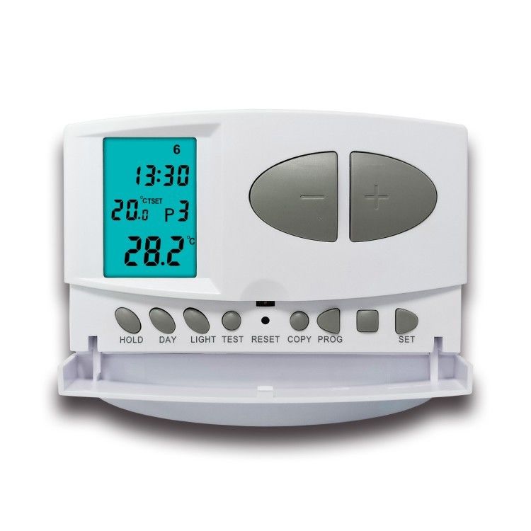 Wireless Push Button LCD Display Air Conditioner Control Heating hvac RF 7 Day Programmable