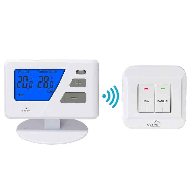 Riseem Omron Relay Heat Pump Thermostat / LED System Indicator Digital LCD Display Thermostat