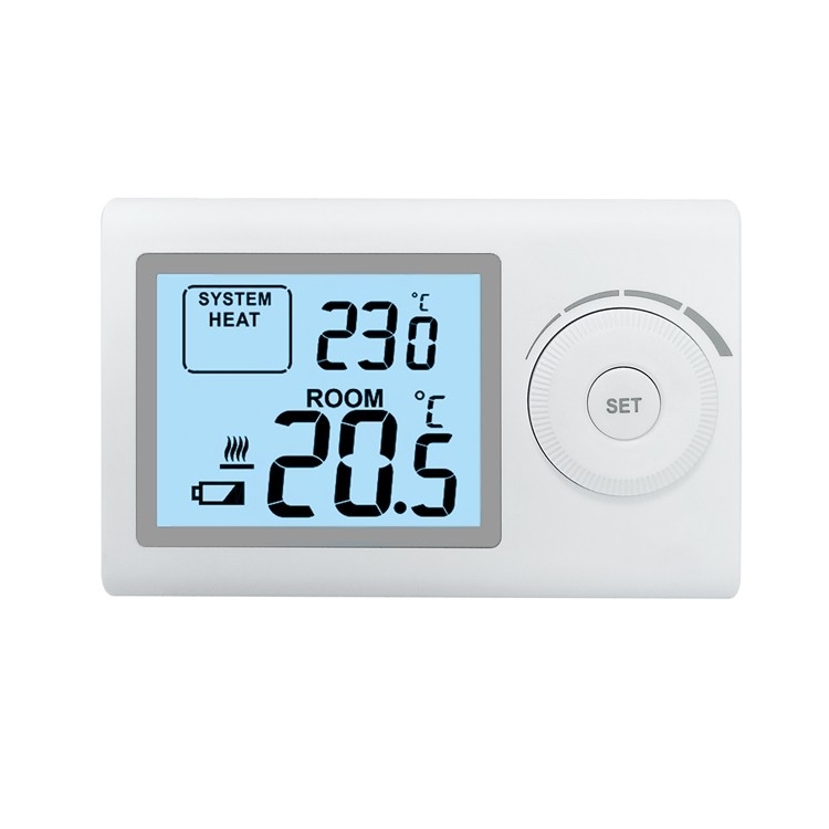 ABS Non Programmable Thermostat , LCD Display Air Conditioner Room Temperature Thermostat