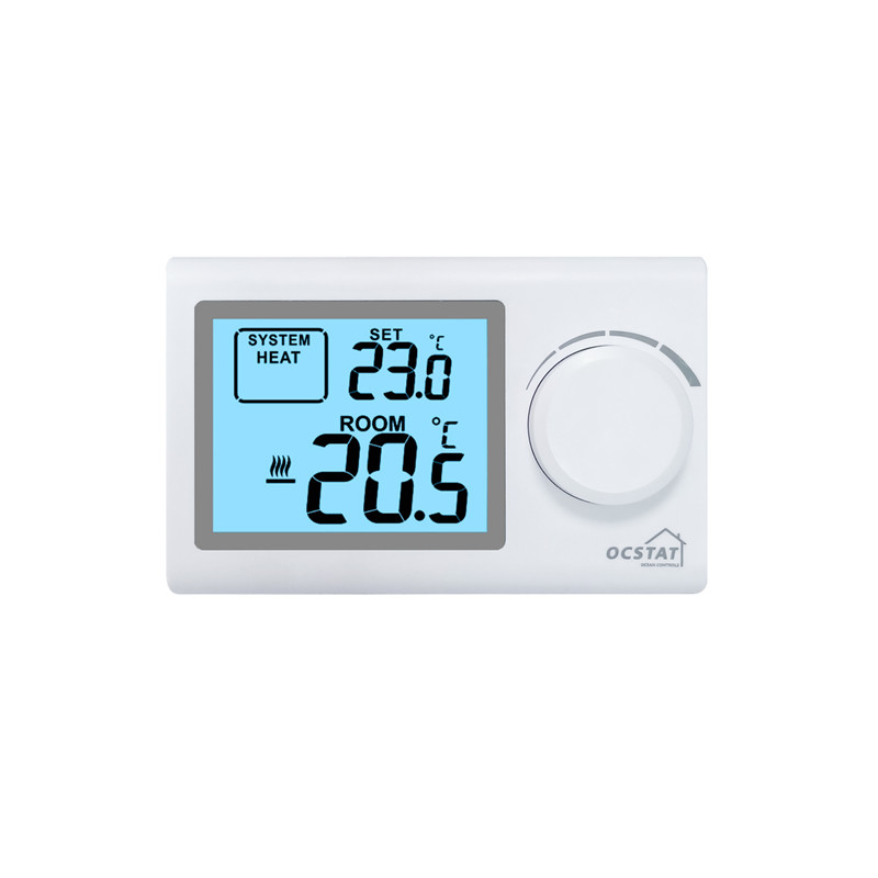 Non - programmable Underfloor Wired Room Thermostat With Digital Temperature Control