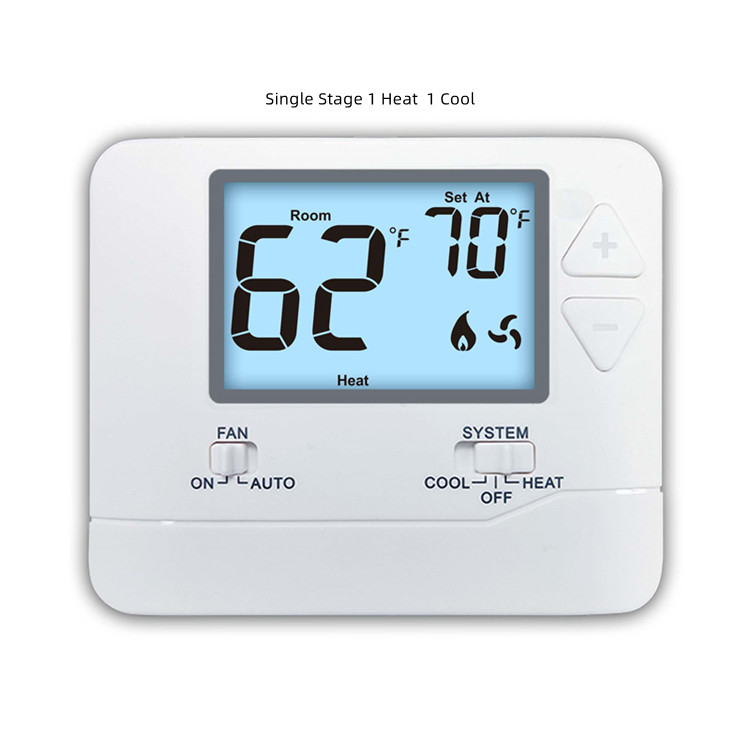 ABS Non-programmable Digital Heating and Cooling Room Temperature 24V Thermostat with Frame