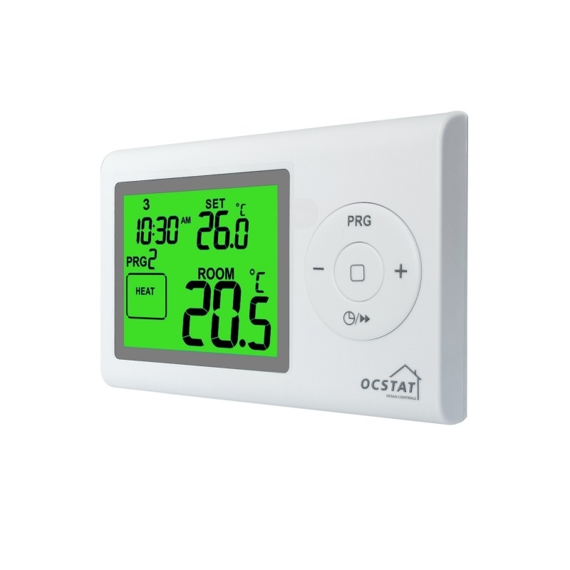 Riseem ABS Wired Room Home Programmable Boiler Thermostat 50Hz HVAC Temperature Control