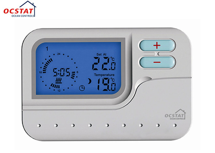 LED Blue Backlight 	7 Day Programmable Thermostat With HVAC System