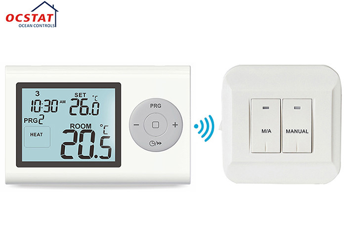 Heating Boiler Control Rf Room Thermostat For Gas Boiler , Simple Digital Thermostat