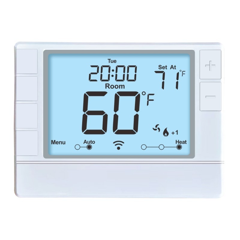 Riseem 24V Non Programmable Room Air Conditioning Heat Pump 2 Heat 1 Cool Thermostat For Home