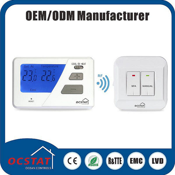Omron Relay Heat Pump Thermostat / LED System Indicator Digital LCD Display Thermostat
