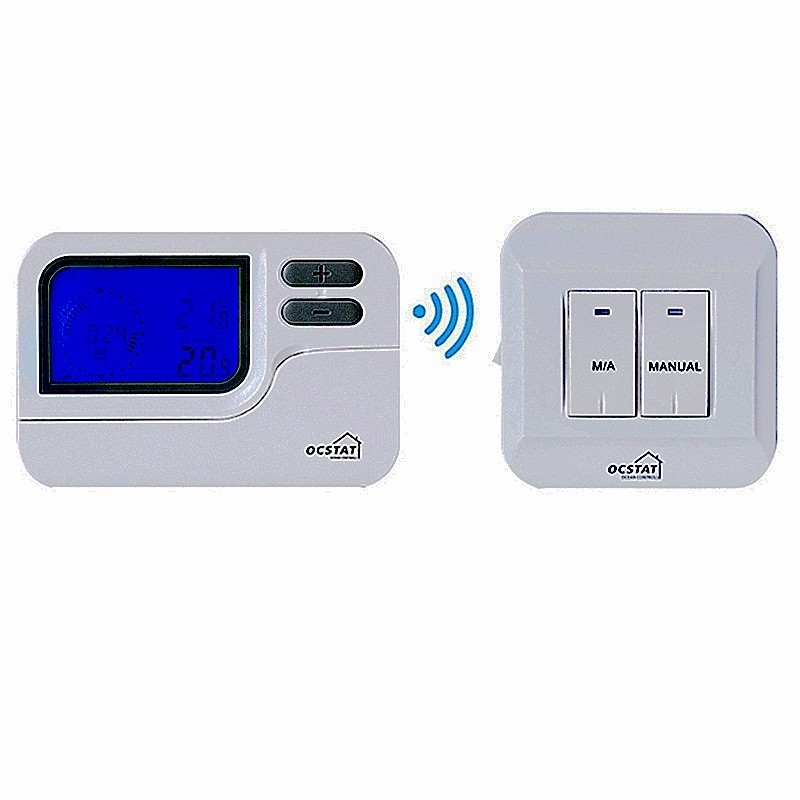 Weekly Programmable Heating and Cooling 	Wireless Room Thermostat With LCD Display Temperature Control