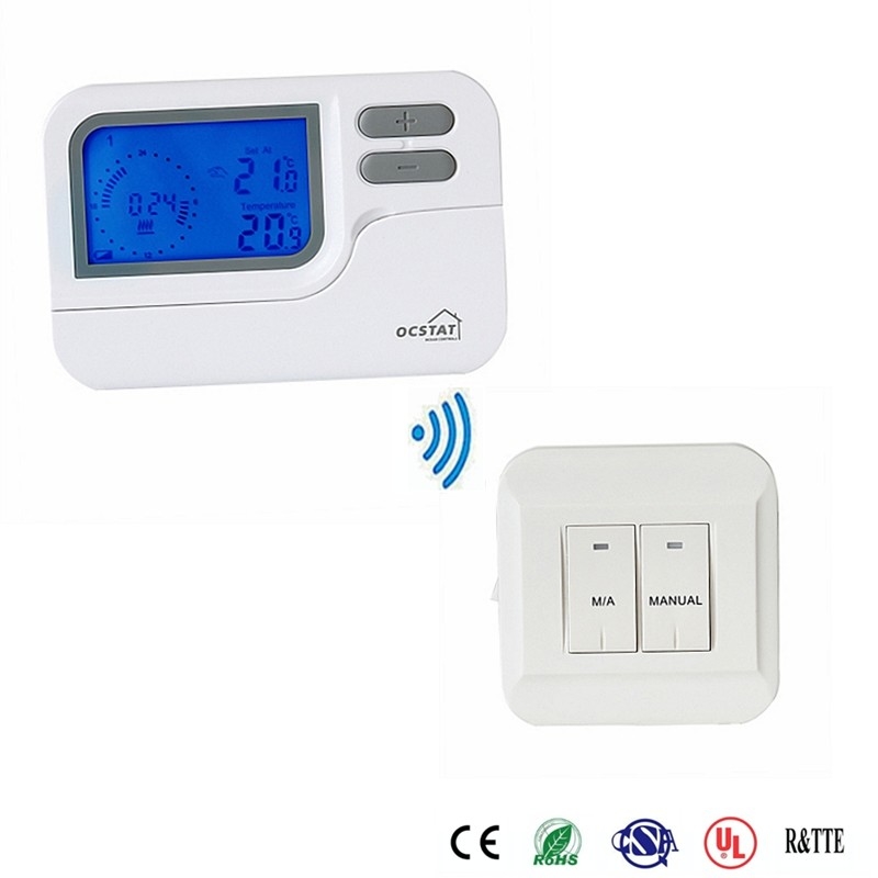 Underfloor Digital Temperature Controller Wireless Room Thermostat , Wireless Home Thermostat