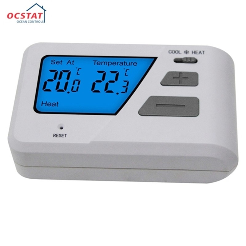 Temperature Controller Non Programmable Thermostat Floor Heating Room Thermostat with Battery