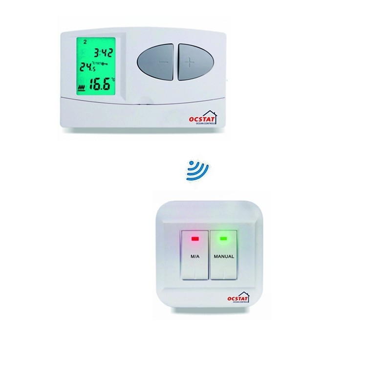 868Mhz 7 Day Programmable Water Boiler Underfloor Heating Wireless Room Thermostat