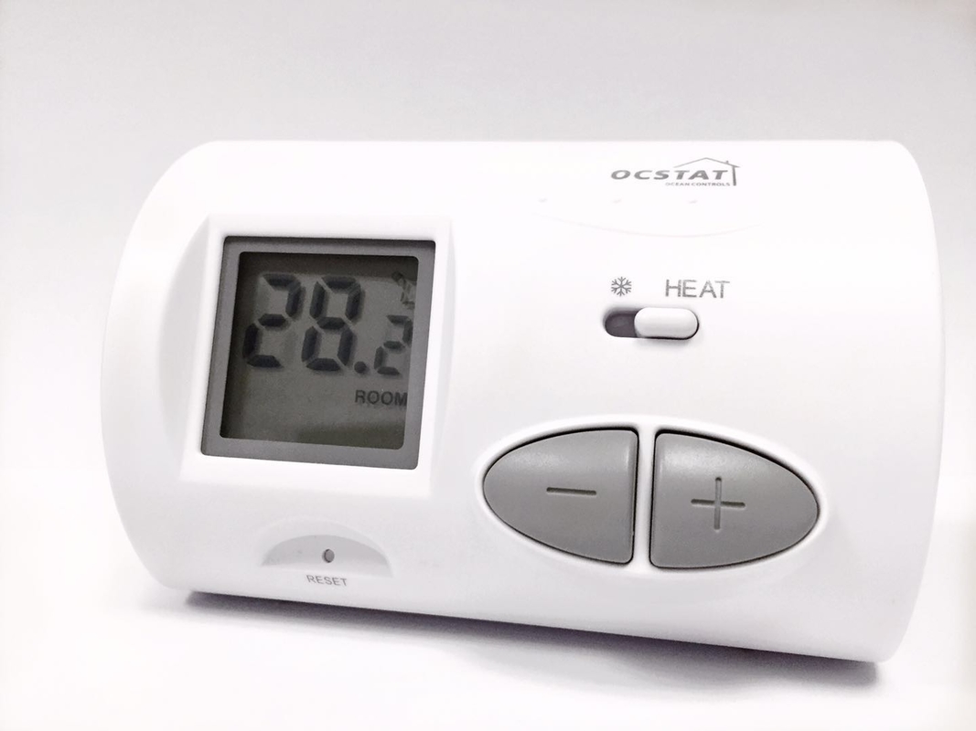 White Smart Digital Room Thermostat With Backlight , Wireless Central Heating Control Systems
