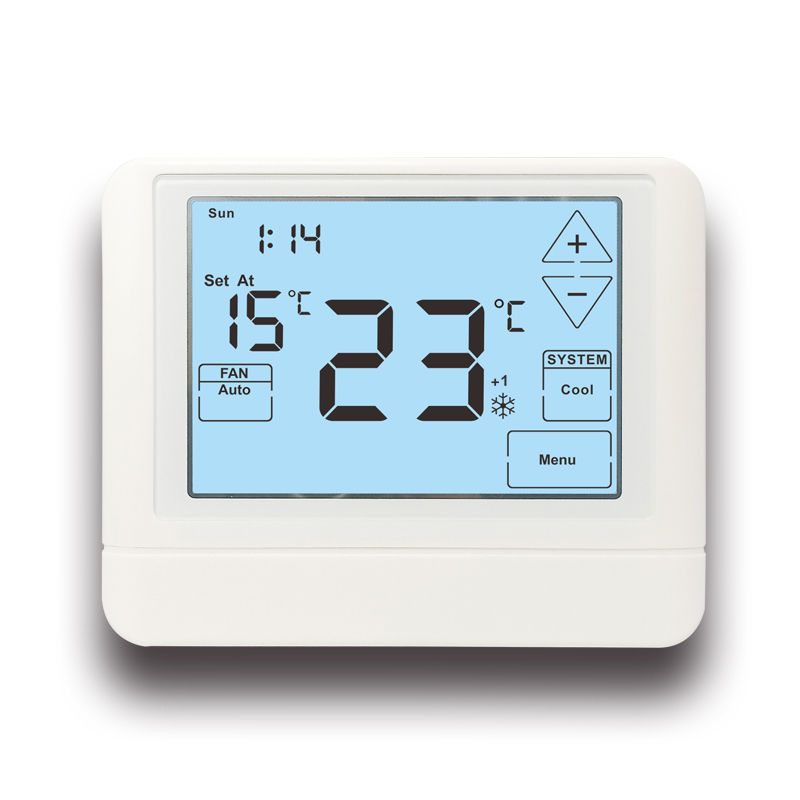 Riseem 24V Touch LCD Screen Weekly Programmable Digital Heating Thermostat CE 1.5W