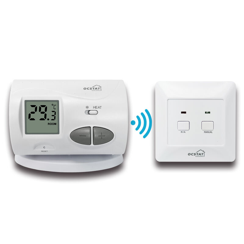 Abs non-programmable HVAC boiler heating wireless thermostat