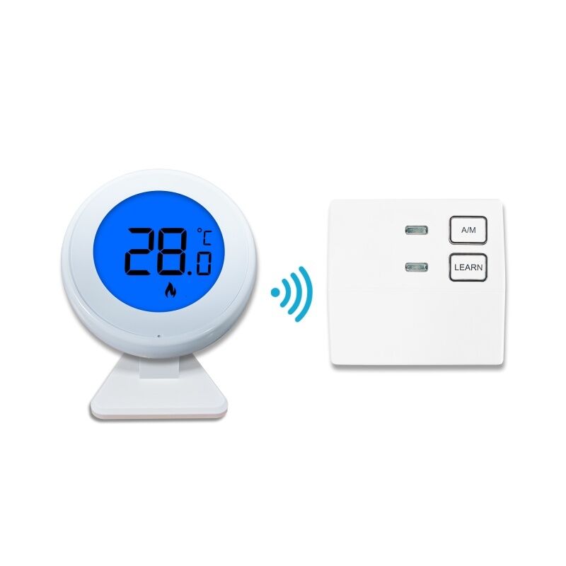 230V Round Wall-mounted RF Room Thermostat Wireless Heating Control System Suitable for Commercial and Industrial Applications