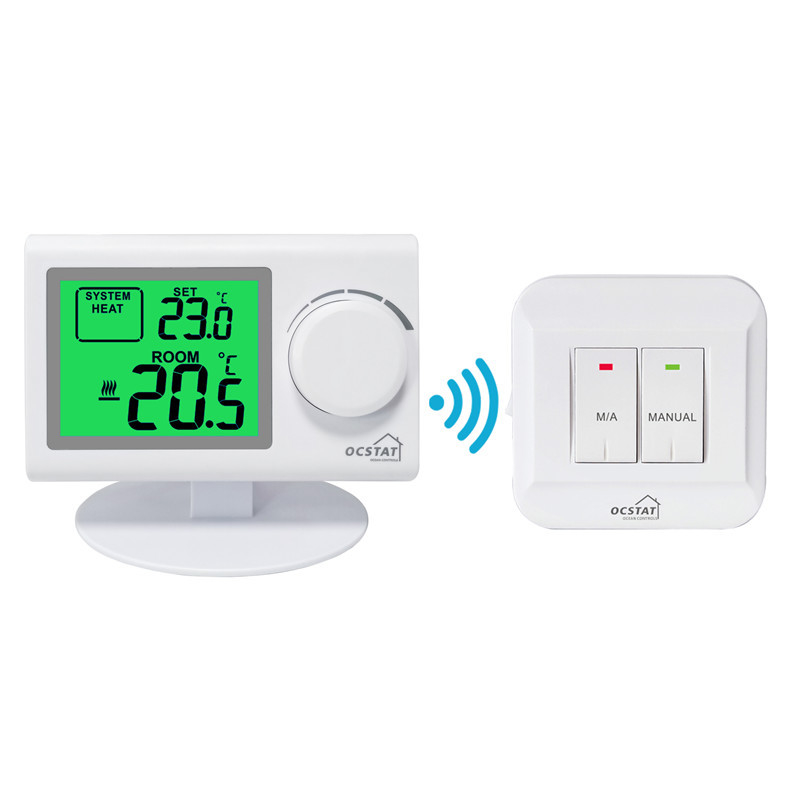 Bedroom Wireless Room Thermostat OCSTAT ST2401RF Series Floor Heating System